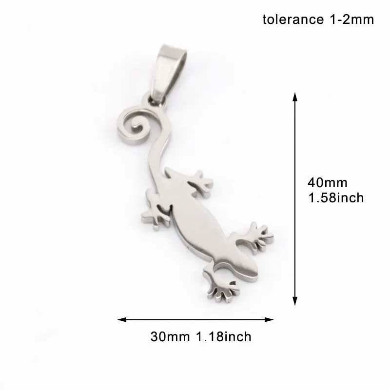 10 шт. ювелирные изделия ящерица подвеска с гекконом зеркало двойные стороны