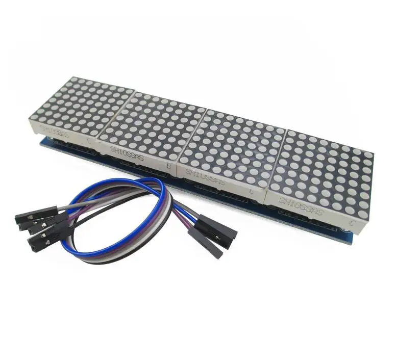 MAX7219 матричный модуль микроконтроллер 4 в одном дисплее с линией 5P|max7219 dot matrix