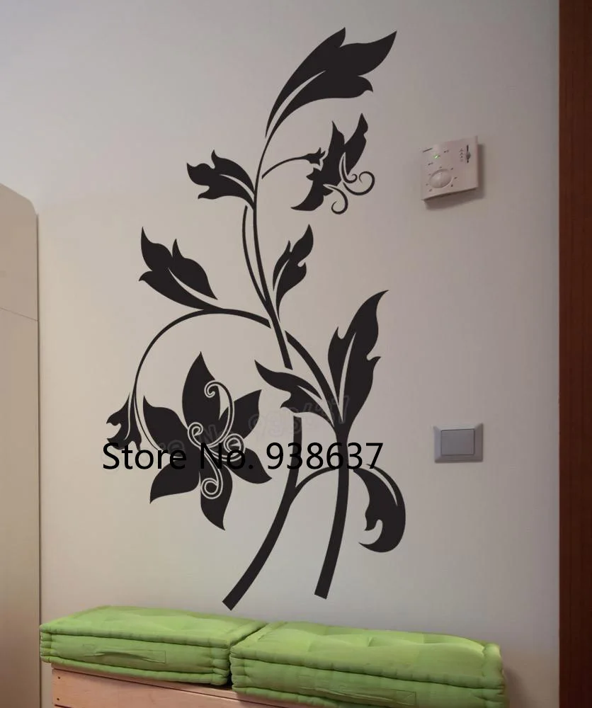 Художественные наклейки с лилиями ZB513 съемные виниловые на стену для украшения