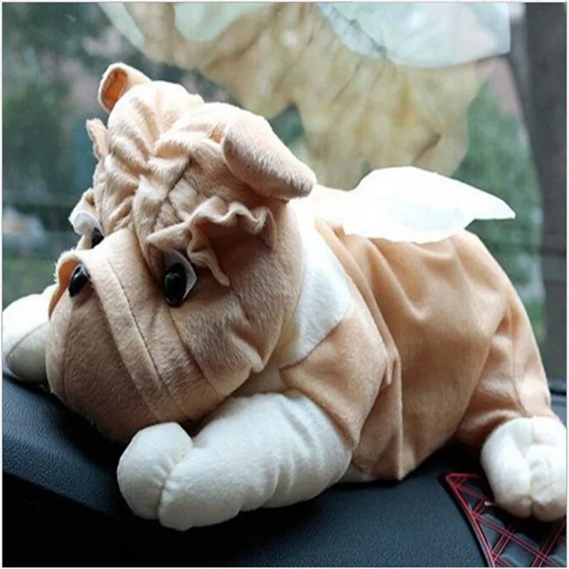 

Car Tissue Case Table Decoration Napkin Holder Cartoon Dog Tissue Paper Extraction Box