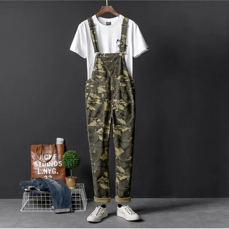 

S-4xl повседневные мужские камуфляжные брюки в европейском и американском стиле; сезон весна-осень; трендовый комбинезон; облегающие брюки на подтяжках