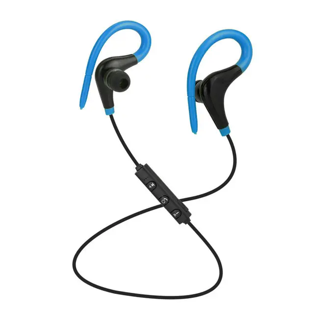 blue Спортивные Беспроводные Bluetooth наушники, стерео гарнитура, ушные крючки, BT-01, Hi-Fi наушники-вкладыши с микрофоном для iPhone, samsung, LG, Xiaomi - Цвет: blue