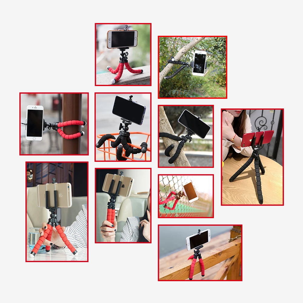 Yizhestudio штатив para movil мини Гибкий губка Осьминог штативы для Gopro камеры рабочего