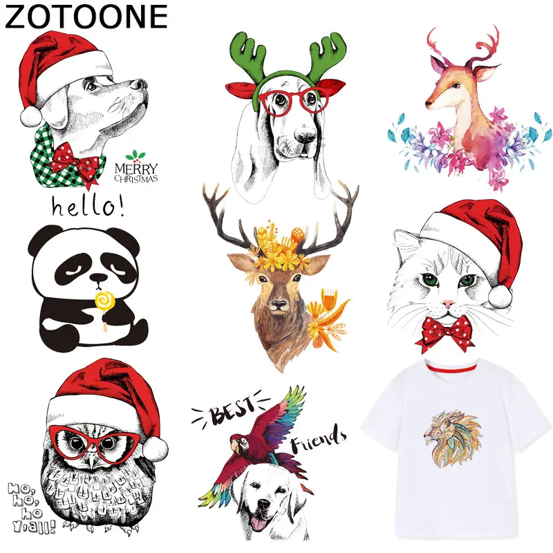 

ZOTOONE Cute Animal Iron on Patches Unicorn Stickers Transfers for Clothes T-shirt Heat Transfer Diy Accessory Appliques F1