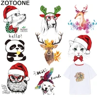 zotoone cute animal iron on patches unicorn stickers transfers for clothes t shirt heat transfer diy accessory appliques f1
