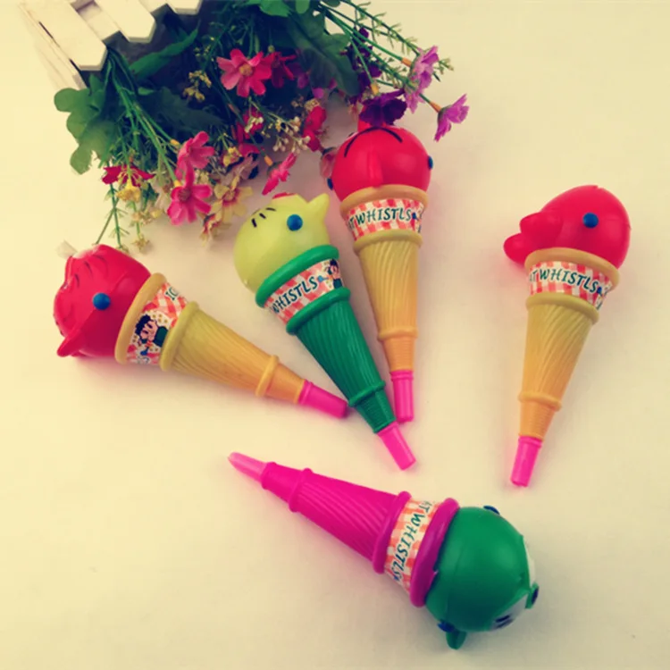 10 шт. Разноцветные Детские воздушные шары со свистком из мультфильма/Детские