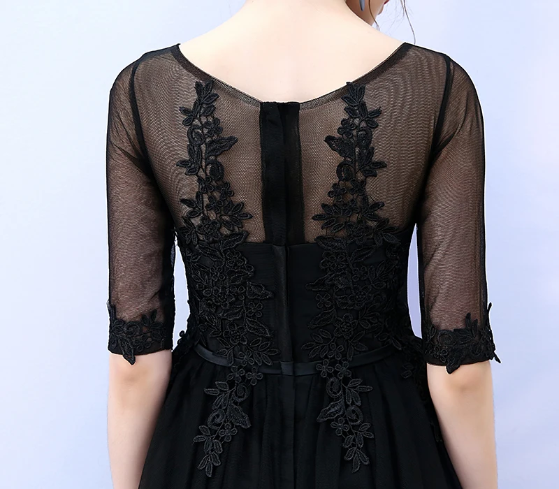 Black Colour Mini Dress Wedding Party for Women Bridesmaid Back of Zipper | Свадьбы и торжества
