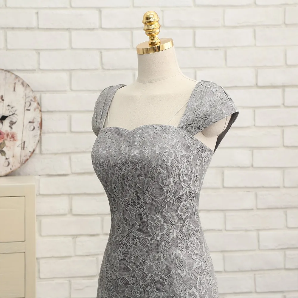 Платье для матери невесты платье футляр с рукавами крылышками серая шифоновая