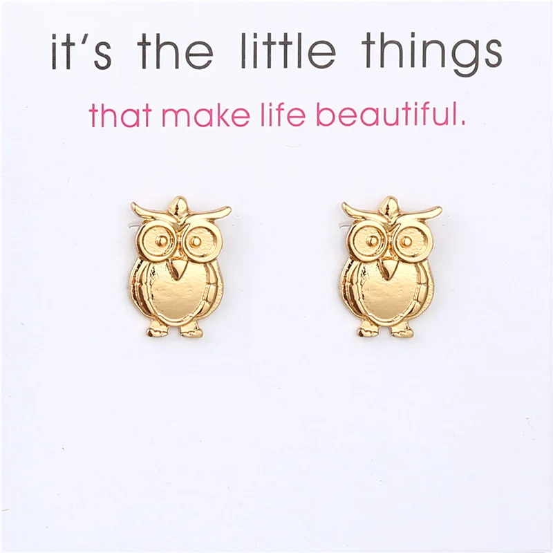 

Fashion Jewelry Wisdom Owl Stud Earrings For Women statement earrings