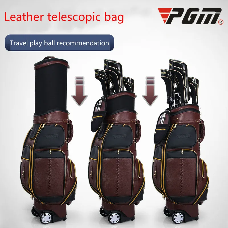 melhor Todo O Gado De Couro Pacote Homens Saco De Bola Bola De Golfe Multifuncional Remessa Air Bag