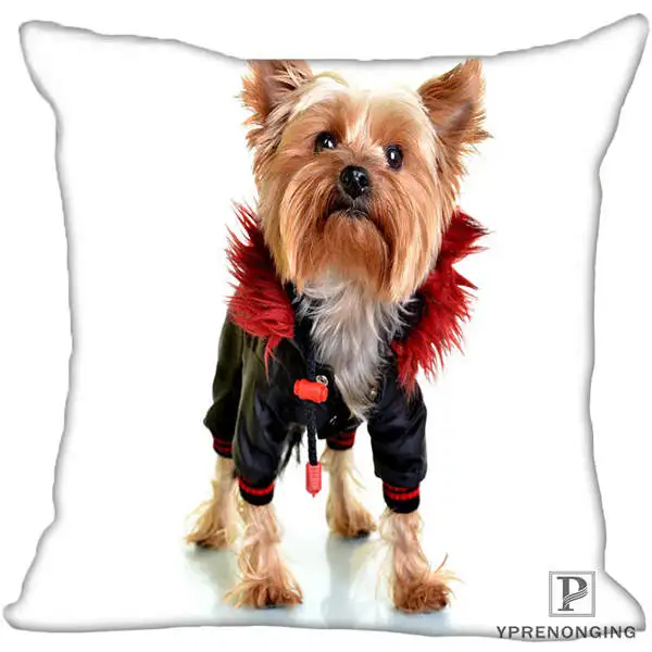 Square Pillowcases Декоративная Наволочка на заказ для собак породы Йоркширский терьер квадратная Наволочка на молнии лучший подарок 35X35,40x40,45x45 см(одна сторона) 180516-22 - Цвет: Square Pillowcases