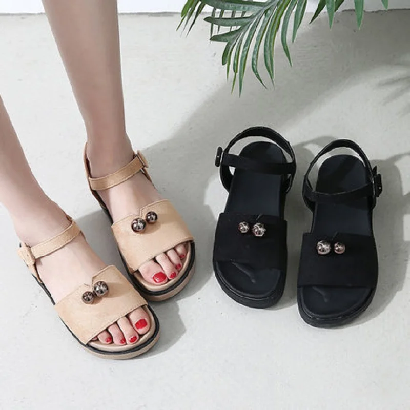 Женские римские сандалии на плоской подошве новинка 2019 | Обувь