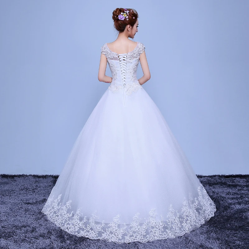 Velnosa High Quality Vestido De Noiva 2016 Korean Style Lace Appliques Beauty Bride Sweetheart Wedding Dress Simple Casamento | Свадьбы и