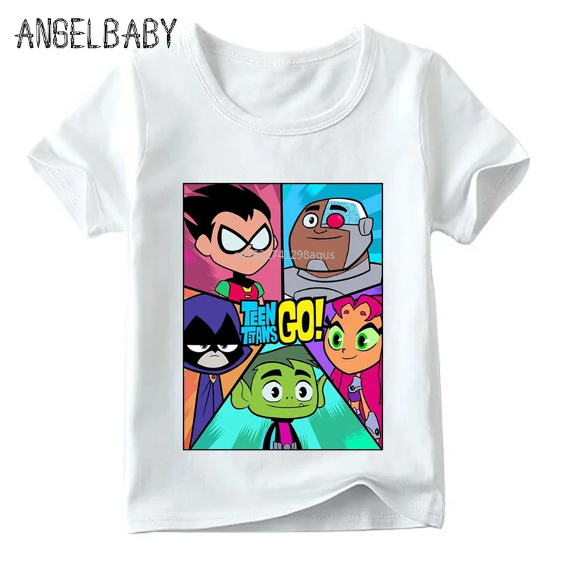 Детская забавная футболка с рисунком титана го для подростков летние топы