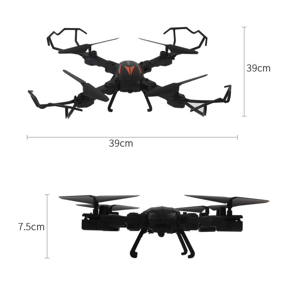 EBOYU(TM) F12W складной Радиоуправляемый квадрокоптер Дрон 2 4 ГГц Wi Fi FPV HD камера с