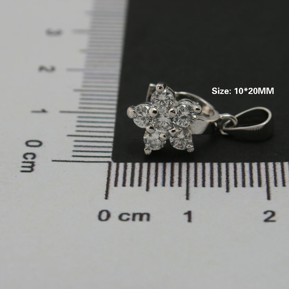 3 шт./лот кулон из стерлингового серебра 925 пробы со стразами 10х20 мм в форме