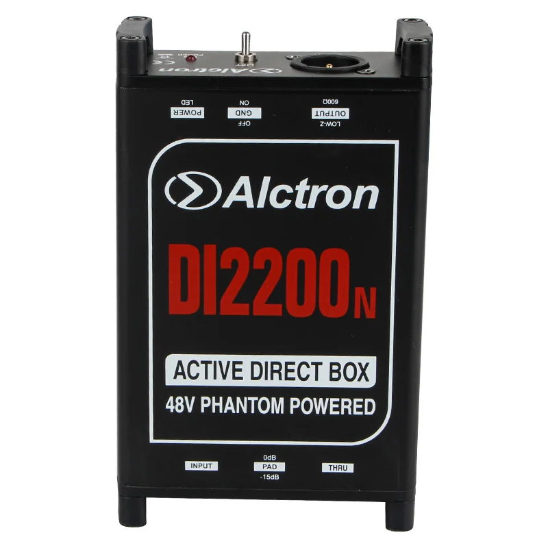 Alctron DI2200N высокопроизводительный 48В phantom powered активный DI бокс предназначен для