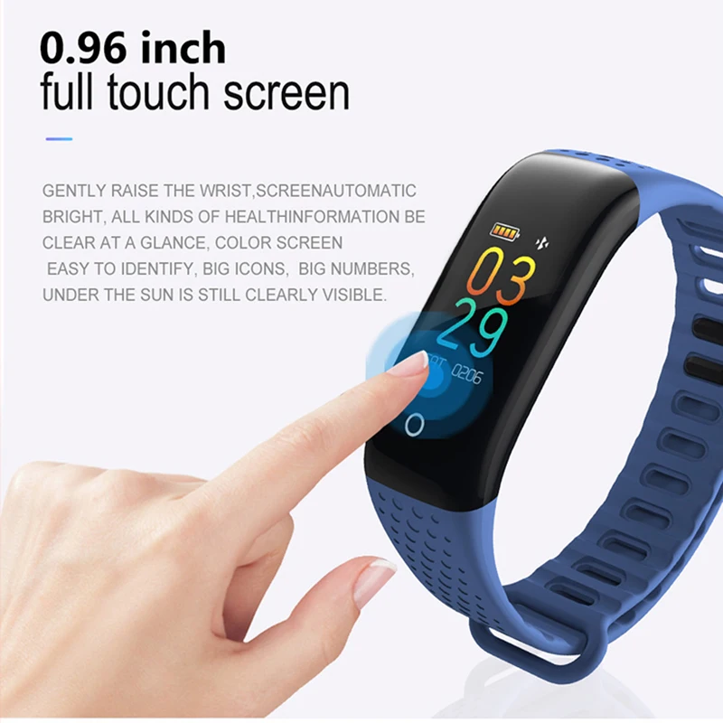 Смарт-часы pk xaomi mi Band 3 с сенсорным экраном | Электроника