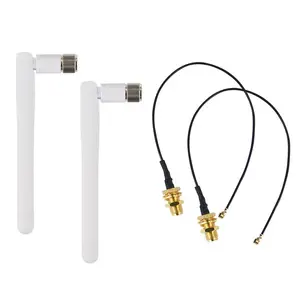 Антенна Wi-Fi 2 шт.лот, 2,4 ГГц, 2-3 дБи, RP SMA male Omni для беспроводного маршрутизатора, резиновый, с разъемом IPX на RP-SMA