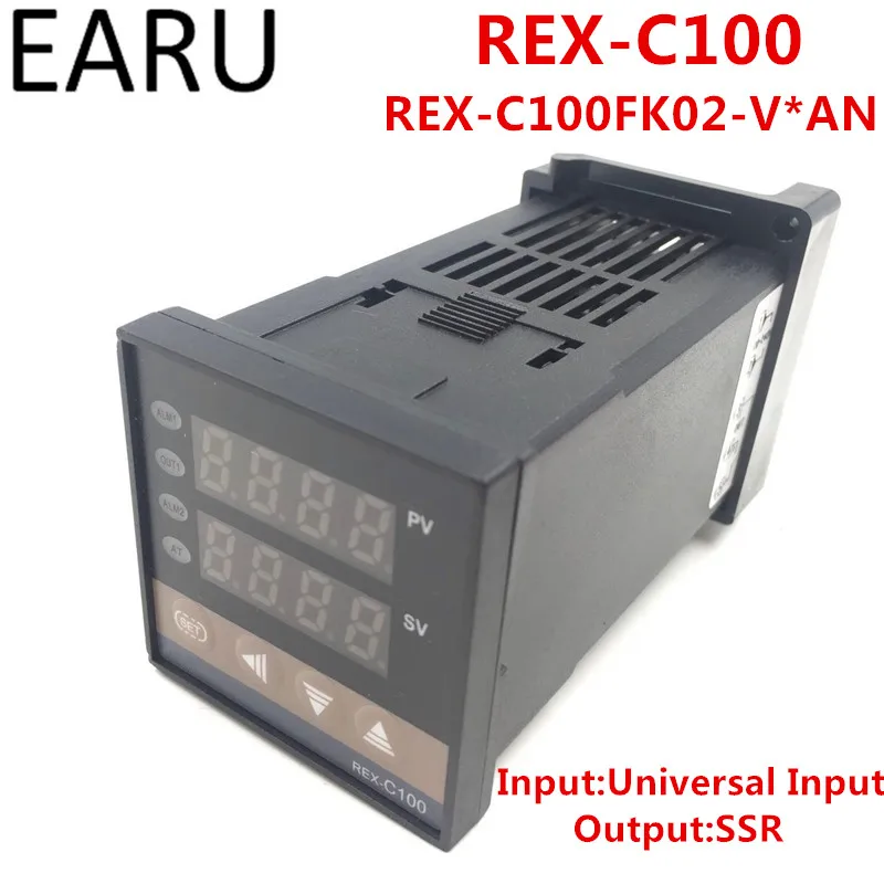 REX C100 C100FK02 V * Цифровой ПИД регулятор температуры термостат с выходом SSR 0 400