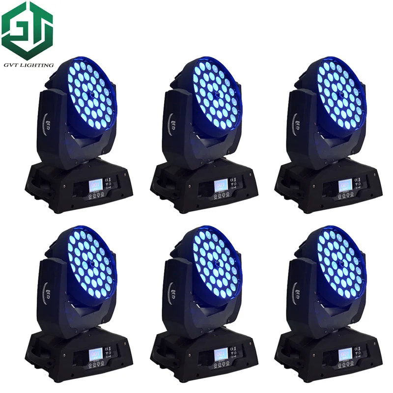 6 шт./лот 36*12 Вт 4 в 1 RGBW Смешивание цветов dmx zoom led moving head wash lyre light|led moving|led headwash |