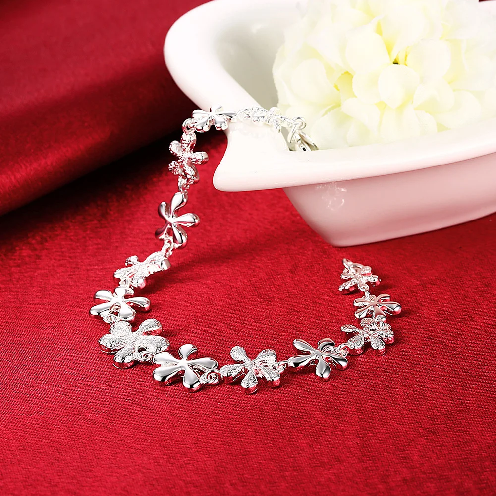 H156 Оптовая Продажа Модные с серебряным покрытием jewelry браслет-цепочка Шарм