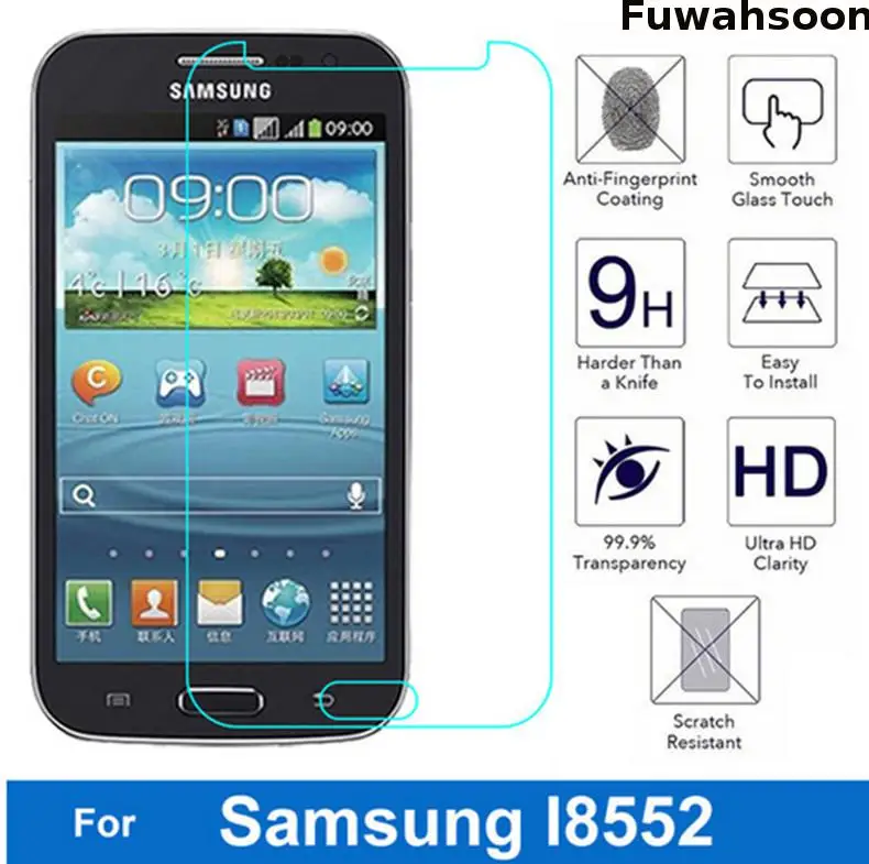 Fuwahsoon закаленное Стекло Плёнки для Samsung Galaxy Win Duos i8552 GT i869 Экран протектор Pelicula де