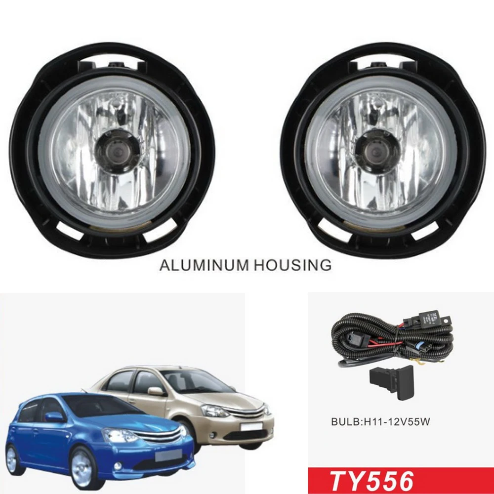 Для Toyota Etios седан/хэтчбек 2011 2012 2013 2014 2015 комплект противотуманных фар бампера с