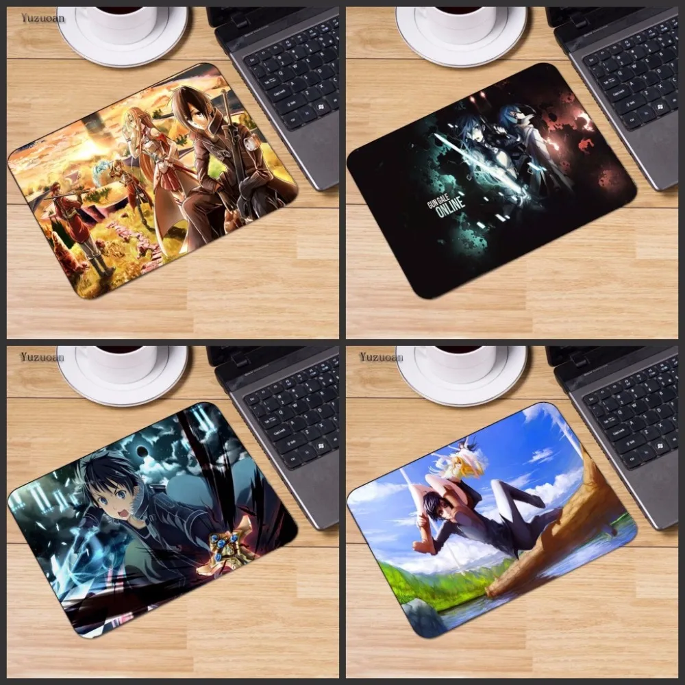 Yuzuoan Sword Art Online 2 офисные мыши геймер мягкий коврик для Размер 18x22 и 25x29 см игровые