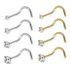 Кольцо для пирсинга носа, гвоздики, НОВАЯ ЦЕПОЧКА из стерлингового серебра 925 пробы, Имитация тела, ювелирные изделия с подвеской в виде соски кубический цирконий, модные кольца для перегородки живота