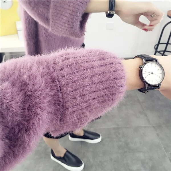 

New year women's warm sweater High Collar Turtleneck female paragraphs short sets loose new couture autumn autumn winter sweater