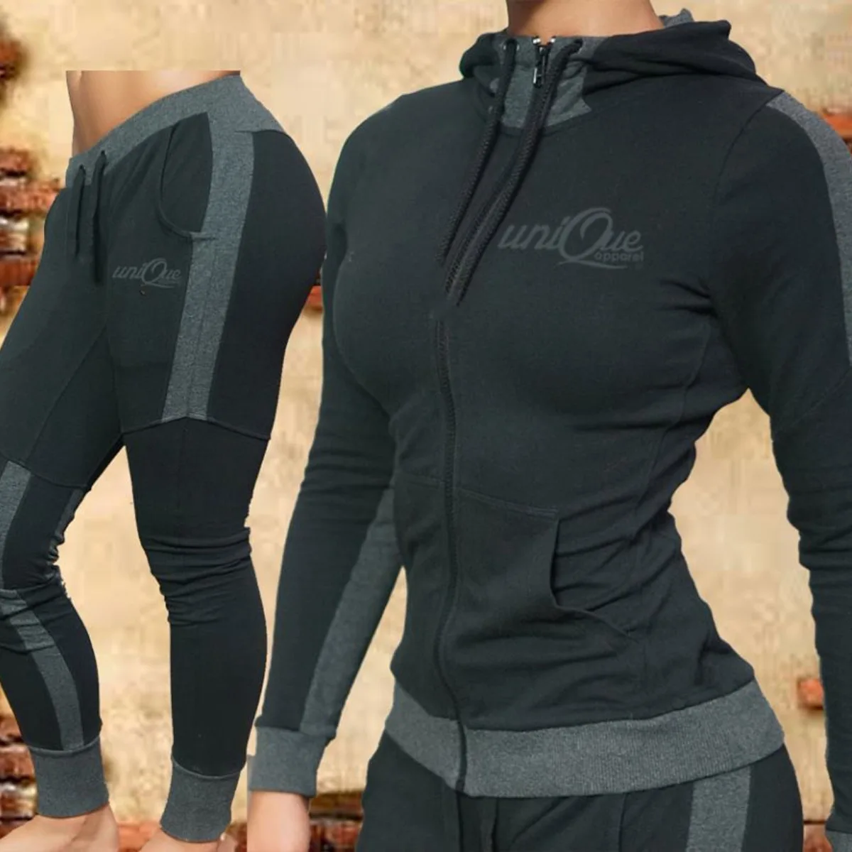 Женские спортивные куртки, толстовки с длинным рукавом, рубашки Joga и штаны для бега, толстовка для тренировок, женская одежда для фитнеса, спортивная одежда - Цвет: Черный