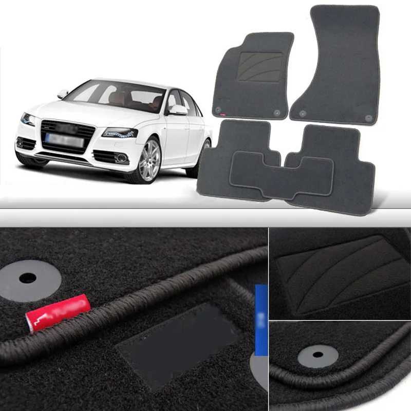

5pcs Premium Auto Fabric Nylon Anti-slip Floor Mats Carpet For Audi A4/A4L