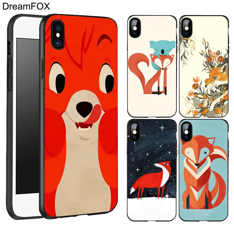 DREAMFOX K096 лиса Коала Дизайн Черный Мягкий ТПУ силиконовый чехол для Apple iPhone 11 Pro XR XS