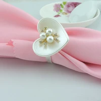 12pcslot european style hotel banquet napkin ring napkin buckle heart shaped ring of high grade seats towel ring