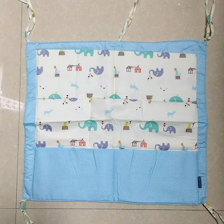 Elephant Детская кроватка кровать висячая сумка для хранения хлопок кроватка органайзер, игрушка пеленки карман для кроватки постельные принадлежности набор коляски Аксессуары 52*58 см - Цвет: Elephant