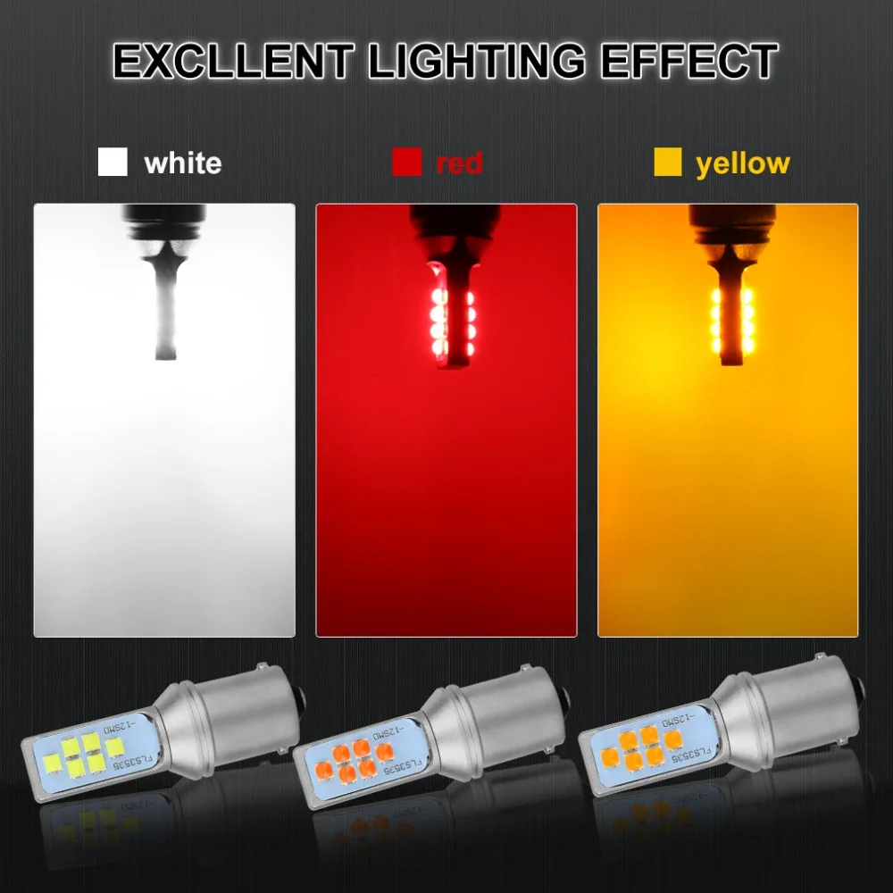 2x BA15S светодиодный 1156 P21W лампа R5W R10W 12 3535SMD автомобильная заднего сигнала задний