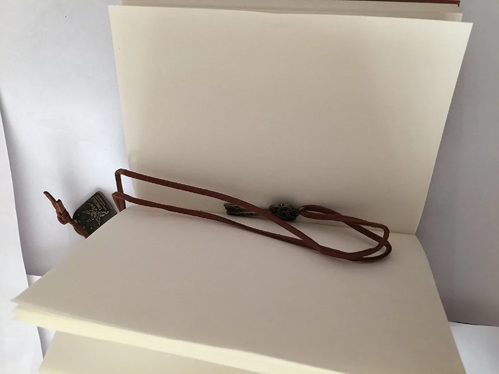 Записная книжка в винтажном стиле с кожаным переплетением (оранжевый)|leather bound