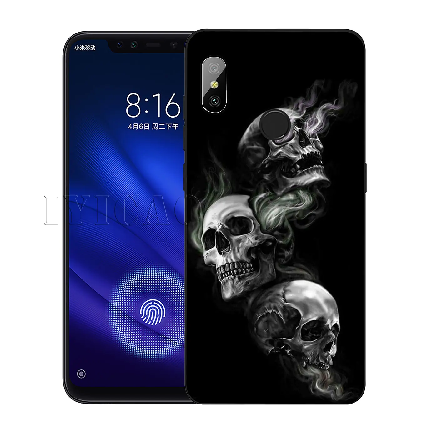 IYICAO Grim смерть с косой Скелет Забавный силиконовый мягкий чехол для Xiaomi Redmi 6A 5A
