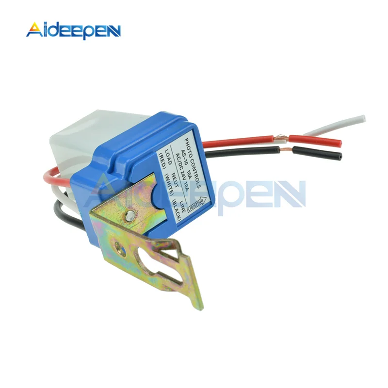 DC 24V Переменный ток 220 В 10 А автоматический вкл. Выкл. Фотоэлемент переключатель уличного света DC 12 В 24 в 50-60 Гц фотопереключатель Датчик управления светильник переключатель - Цвет: DC 24V