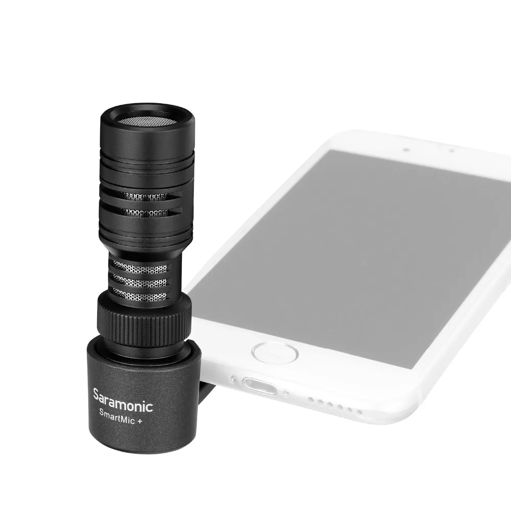 Saramonic SmartMic +/Di/UC TRRS направленный микрофон с ветровым стеклом из пены для IOS iPhone x 8 7