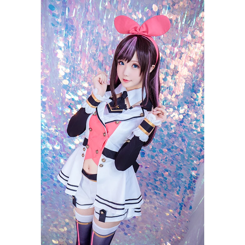 ROLECOS Kizuna AI Косплей головные уборы 65 см/25 6 дюйма длинные коричневые розовые