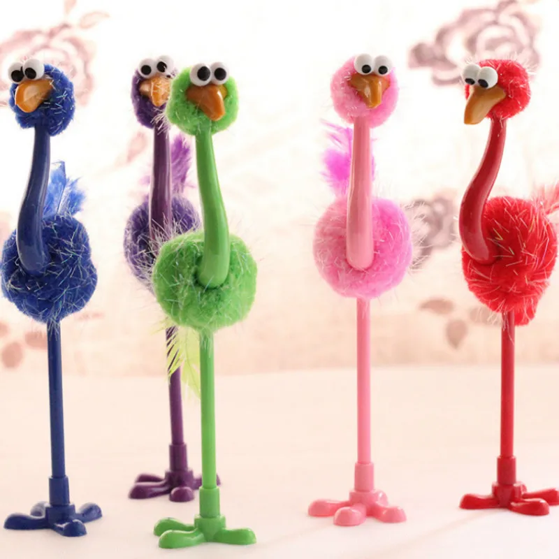

Cartoon Ball Point Pen Children Gift Colorful Ostrich Ball Pen Wholesale Creative Toy Pen School Stationery Express