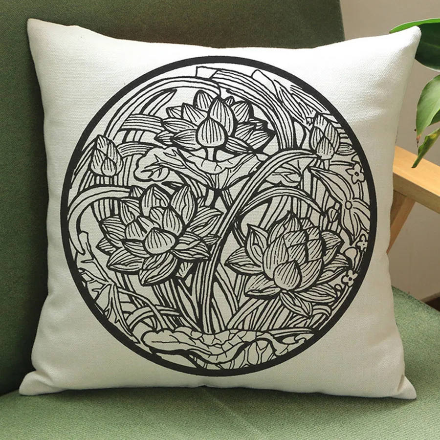 Черно-белая искусство фотосессия китайская винтажная Цветочная живопись стиль