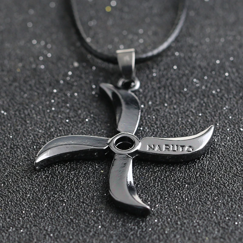 Ожерелье Наруто ниндзя Саске шурикен Дротика оружие лист Коноха деревенский