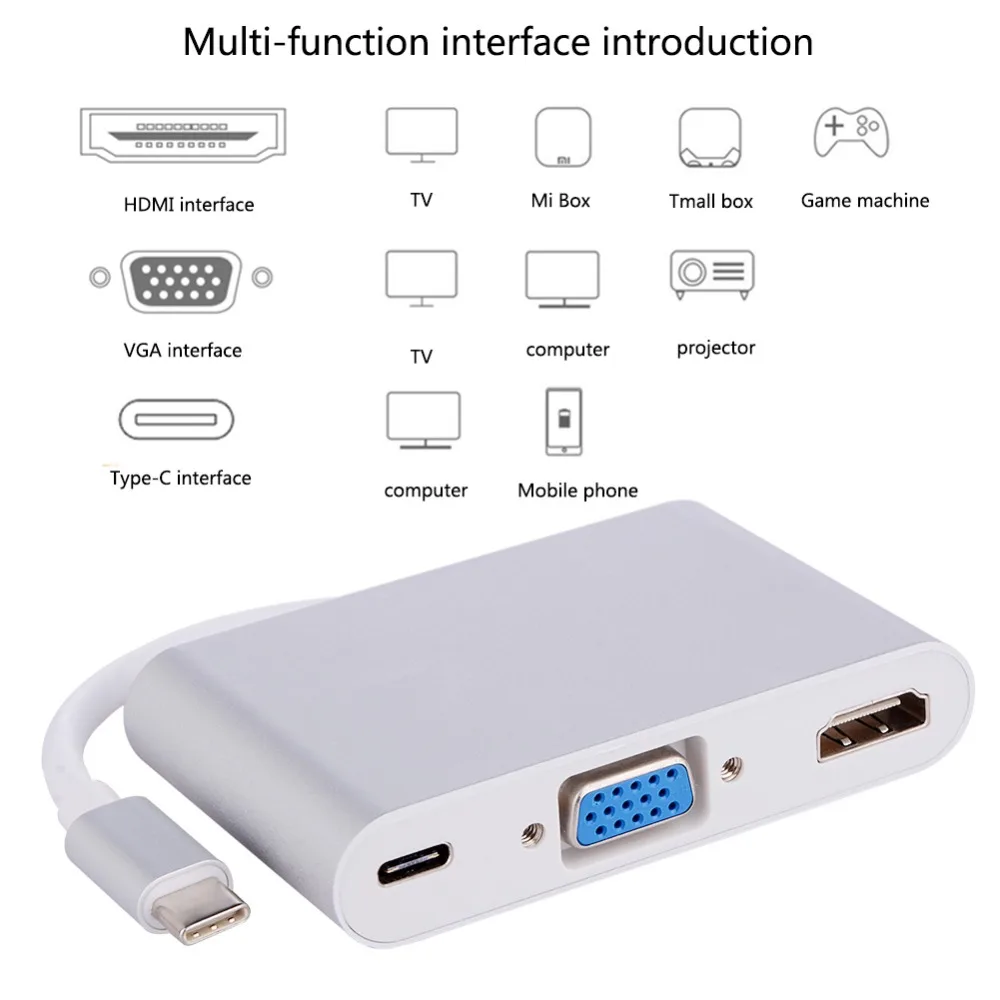 Usb type C к HDMI USB 3,0 зарядный адаптер конвертер USB-C 3,1 концентратор адаптер для MacBook Pro Pixel huawei Mate10 samsung S8+ Plus