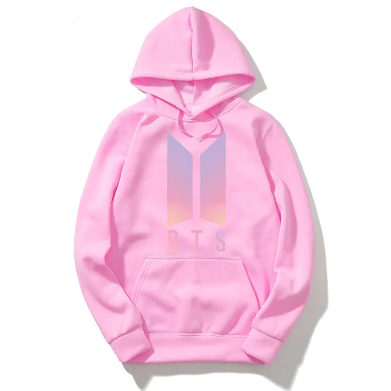 Мужская толстовка с капюшоном Bts однотонная черная принтом Love Yourself одежда в стиле