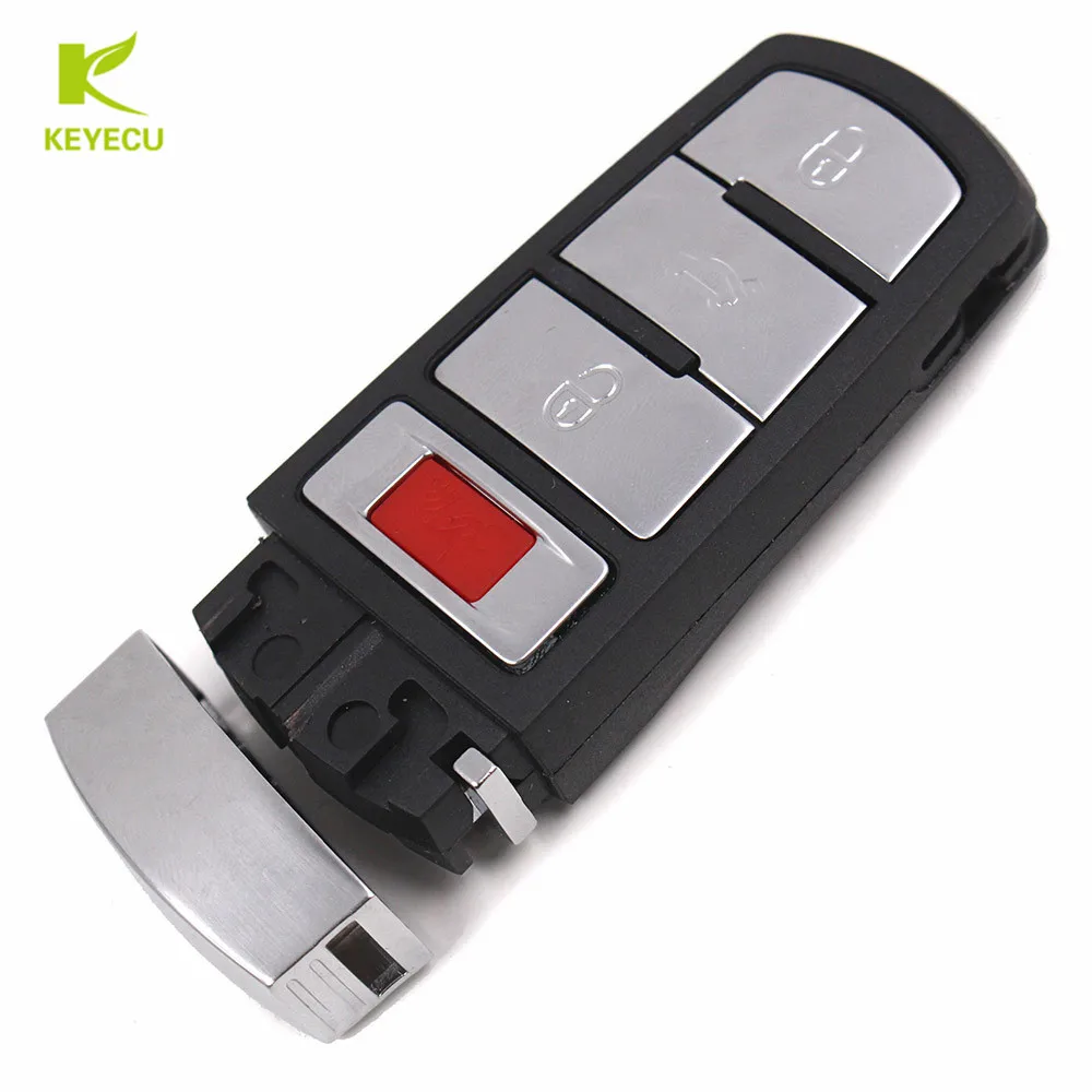 KEYECU Новый Сменный корпус умный дистанционный чехол для ключей Fob для VW VOLKSWAGEN CC Passat Magotan 3 + 1 кнопка от AliExpress WW