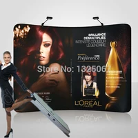 10ft tension fabric trade show display booth backdrop wall with custom graphic exhibition expo adverting equipment