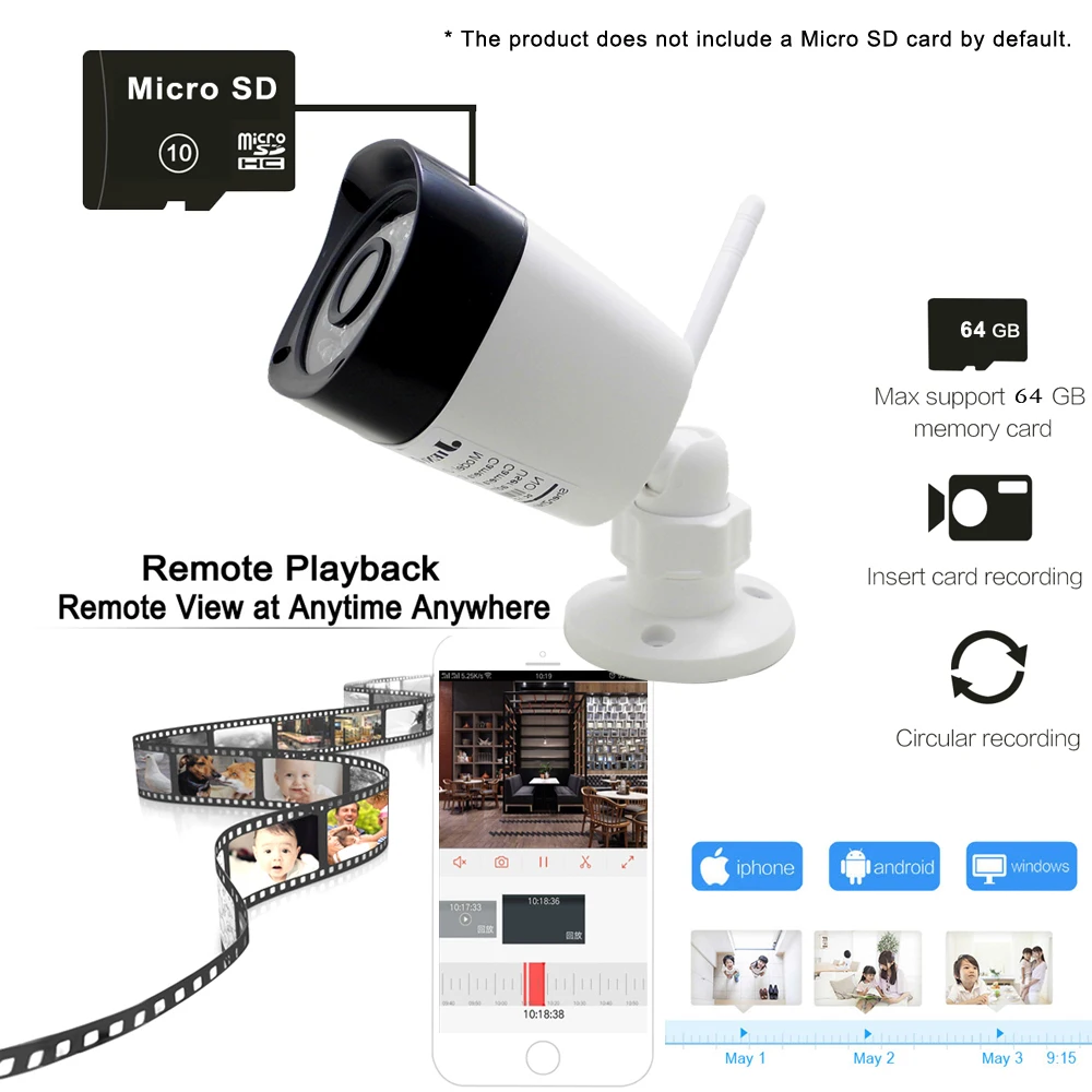 Водонепроницаемая домашняя камера видеонаблюдения Wi Fi 1080P 960P 720P HD IP ONVIF P2P|Камеры